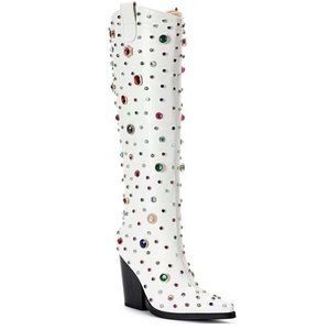 NWT- Azalea Wang Fuji Jeweled Western Style Boots-Size 7